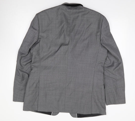 Racing Green Mens Grey  Wool Jacket Suit Jacket Size 44