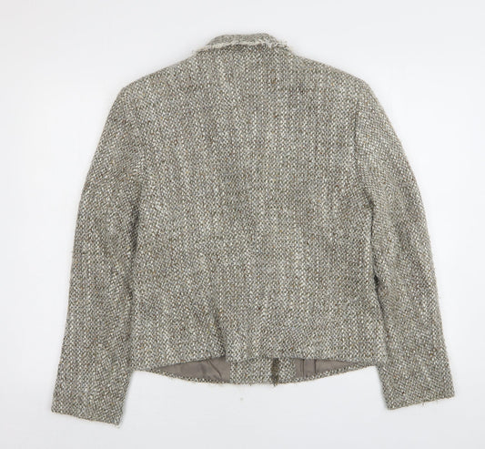 Hucke Womens Beige   Jacket Coatigan Size 12  Button