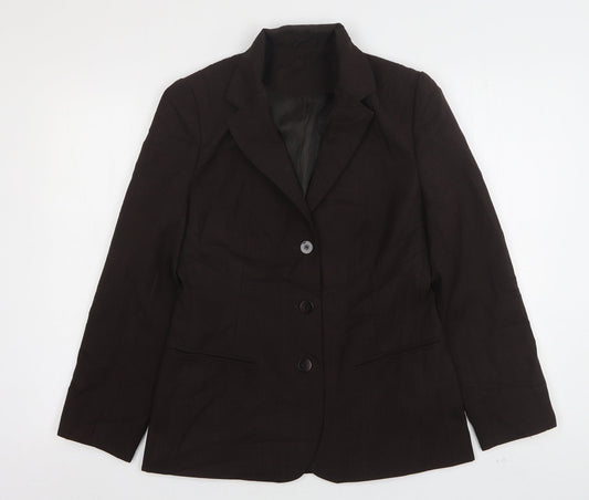 Berkertex Womens Brown  Polyester Jacket Suit Jacket Size 10