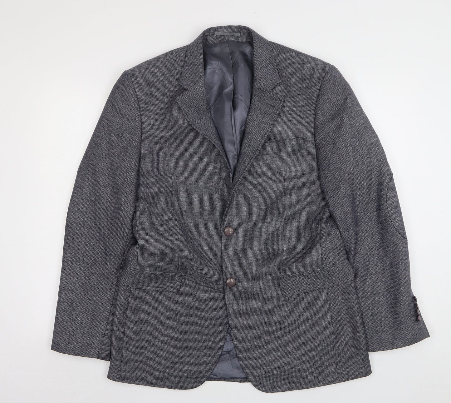 Steel & Jelly Mens Blue  Wool Jacket Suit Jacket Size 40