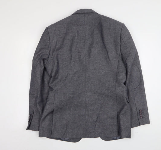 Steel & Jelly Mens Blue  Wool Jacket Suit Jacket Size 40
