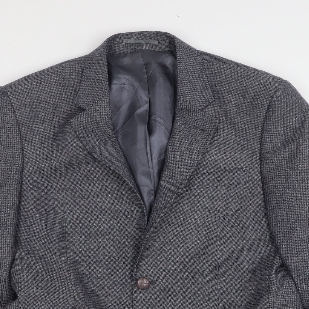 Steel & Jelly Mens Blue  Wool Jacket Suit Jacket Size 40
