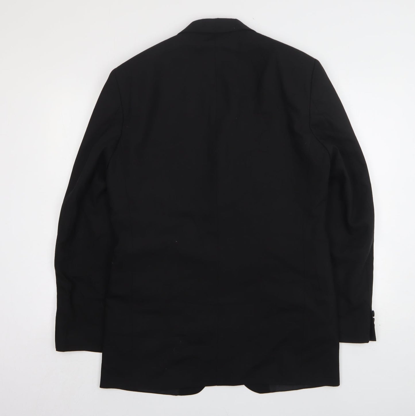 Impressions Mens Black  Wool Jacket Suit Jacket Size 38