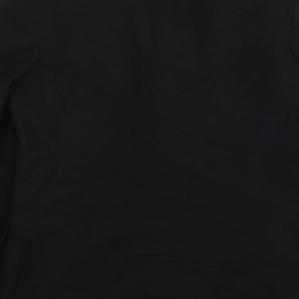 Savatini Mens Black  Polyester Jacket Suit Jacket Size 40