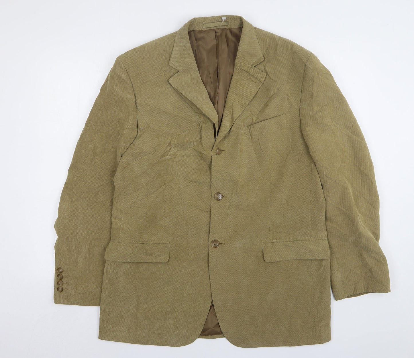 Marks and Spencer Mens Beige  Polyester Jacket Suit Jacket Size 40