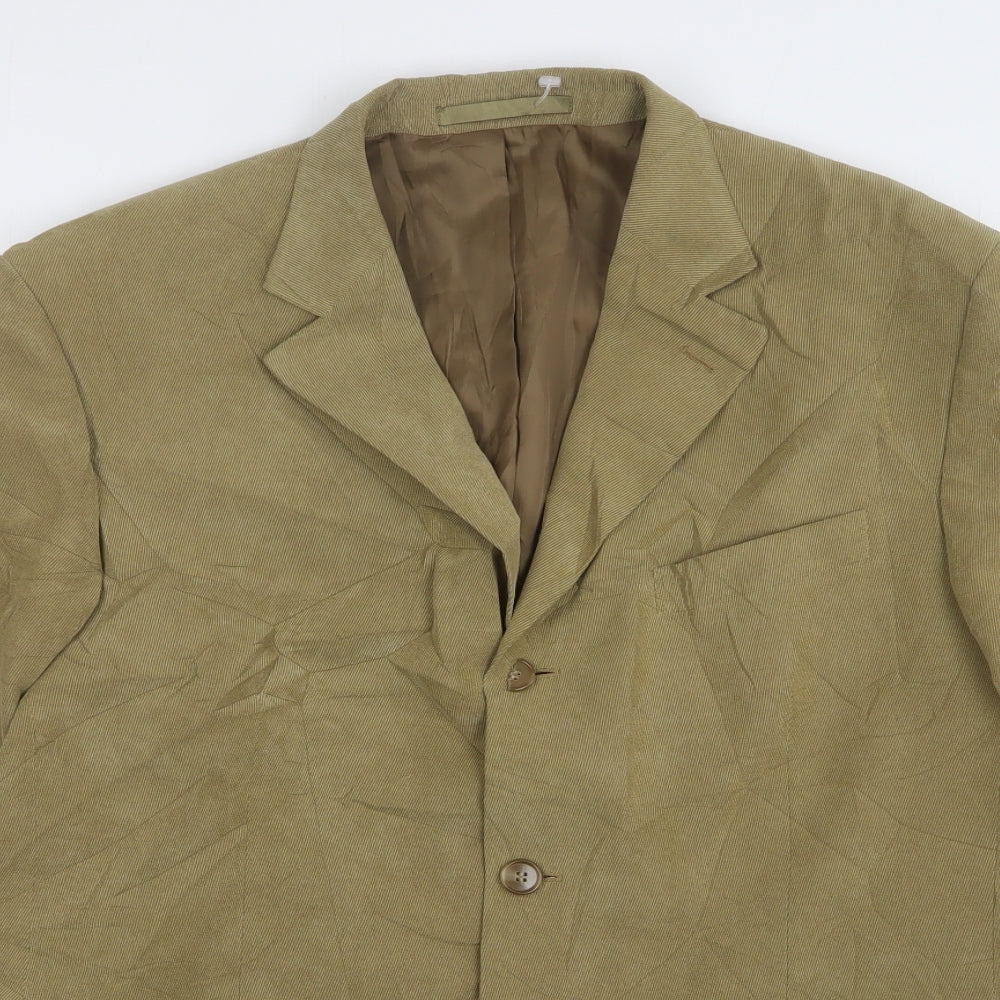Marks and Spencer Mens Beige  Polyester Jacket Suit Jacket Size 40