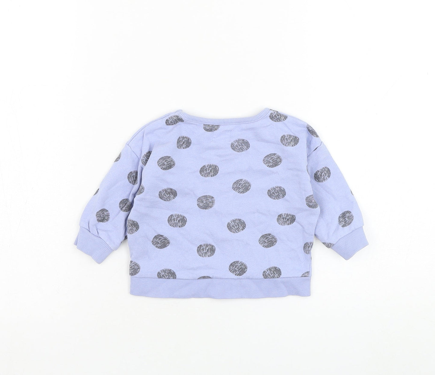 John Lewis Boys Blue Polka Dot Cotton Pullover Jumper Size 3-6 Months  Pullover