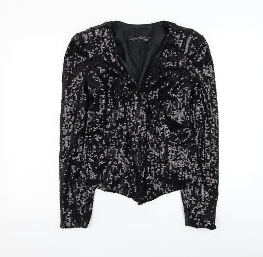 NEXT Womens Black   Jacket Blazer Size 12  Hook & Loop
