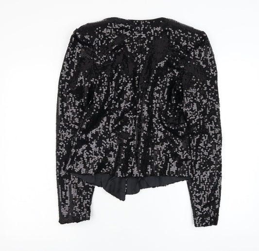 NEXT Womens Black   Jacket Blazer Size 12  Hook & Loop