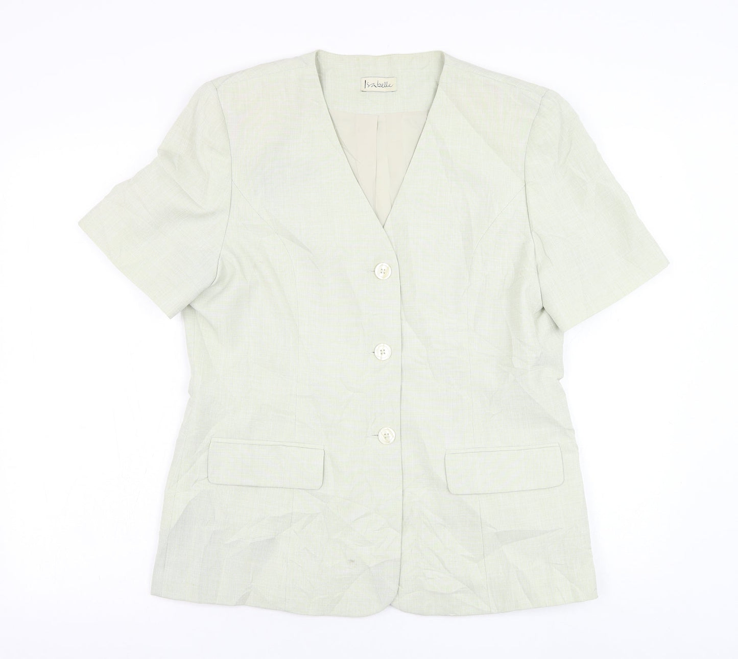 Isabella Womens Green   Jacket Blazer Size 14  Button