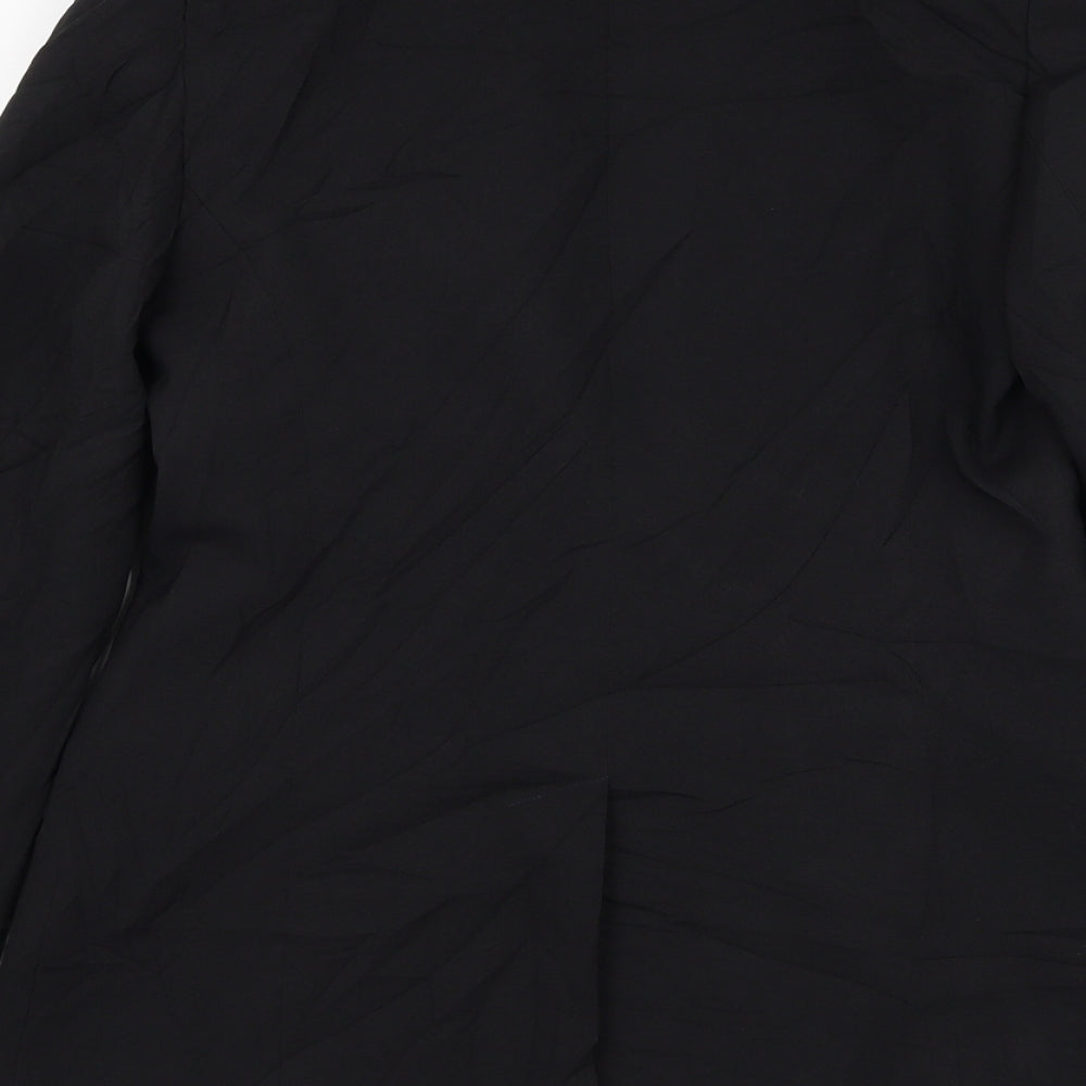 Simon Jersey Womens Black   Jacket Blazer Size 10  Button