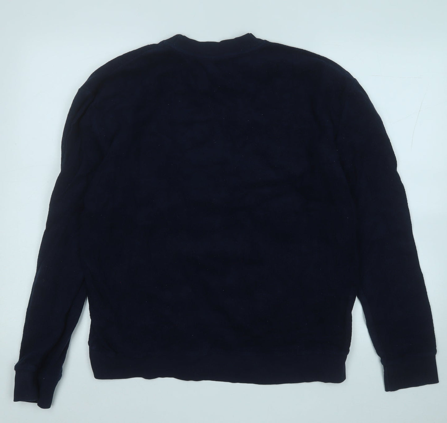 Topman Mens Blue  Cotton Pullover Sweatshirt Size M   - Ninety Seven