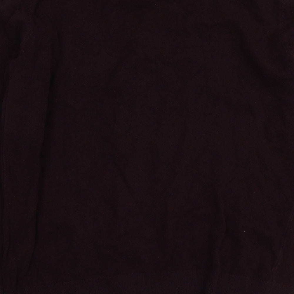 H&M Womens Purple Round Neck  Cotton Pullover Jumper Size S