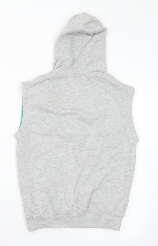 Lee Cooper Boys Grey  Cotton Full Zip Hoodie Size 9-10 Years  Zip - Logo