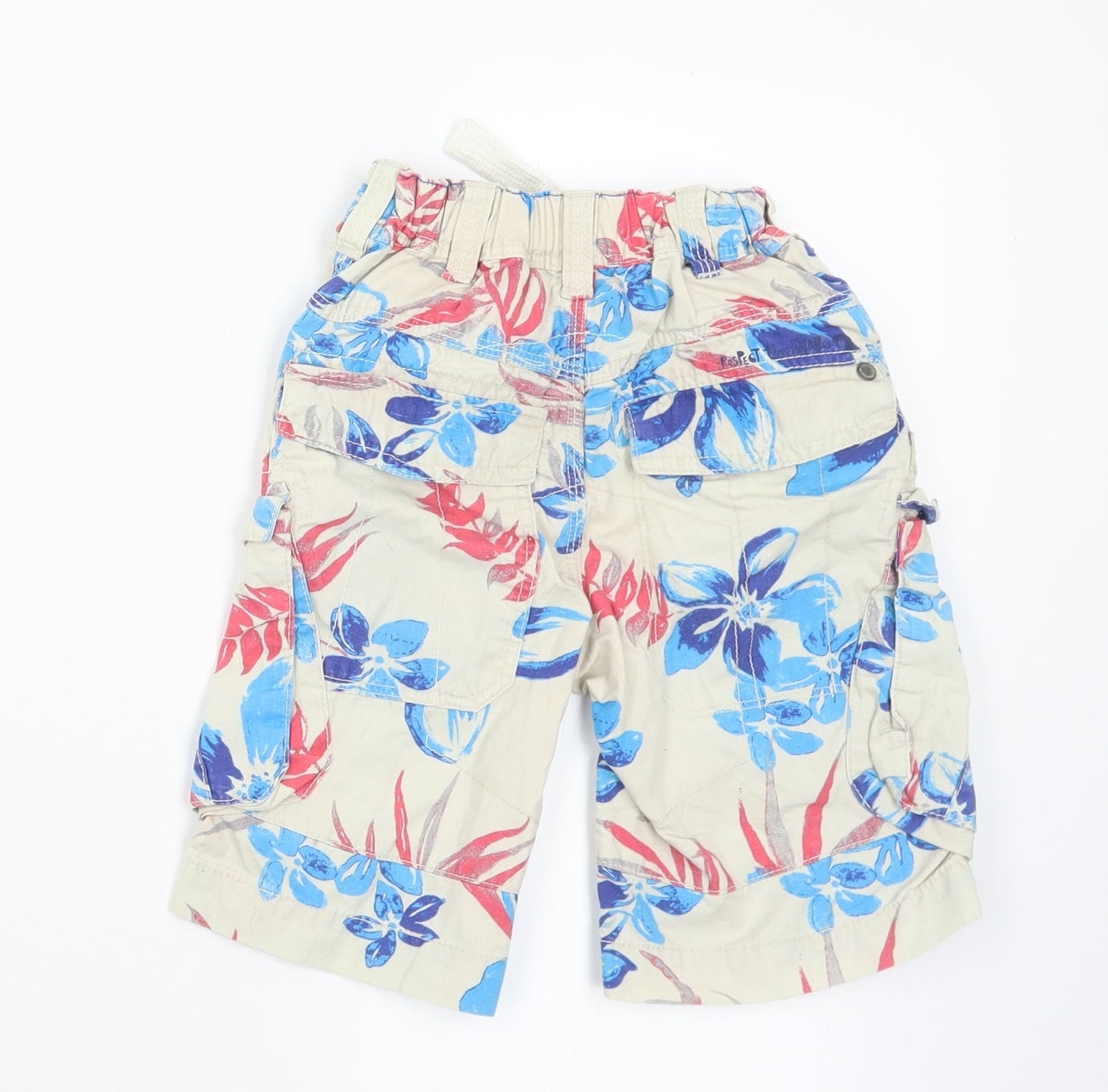 NEXT Boys Multicoloured Floral Cotton Bermuda Shorts Size 6 Years  Regular