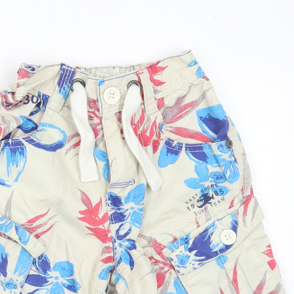 NEXT Boys Multicoloured Floral Cotton Bermuda Shorts Size 6 Years  Regular