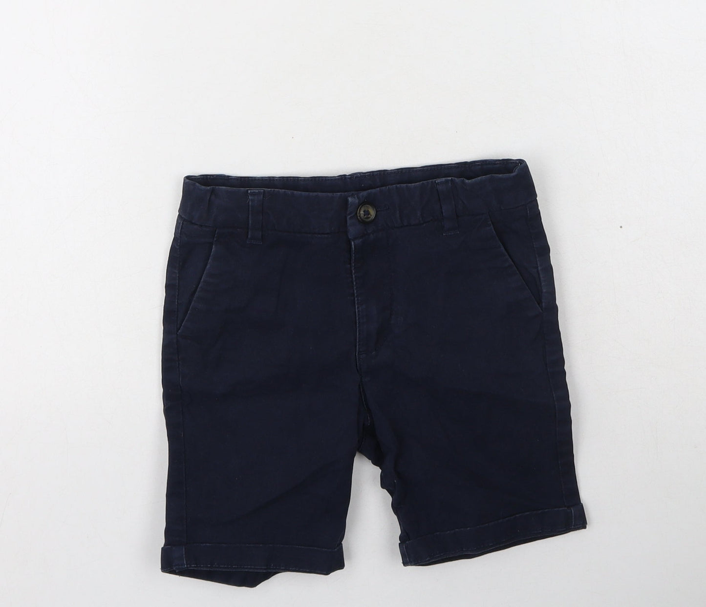 Marks and Spencer Boys Blue  Cotton Cargo Shorts Size 5-6 Years  Regular