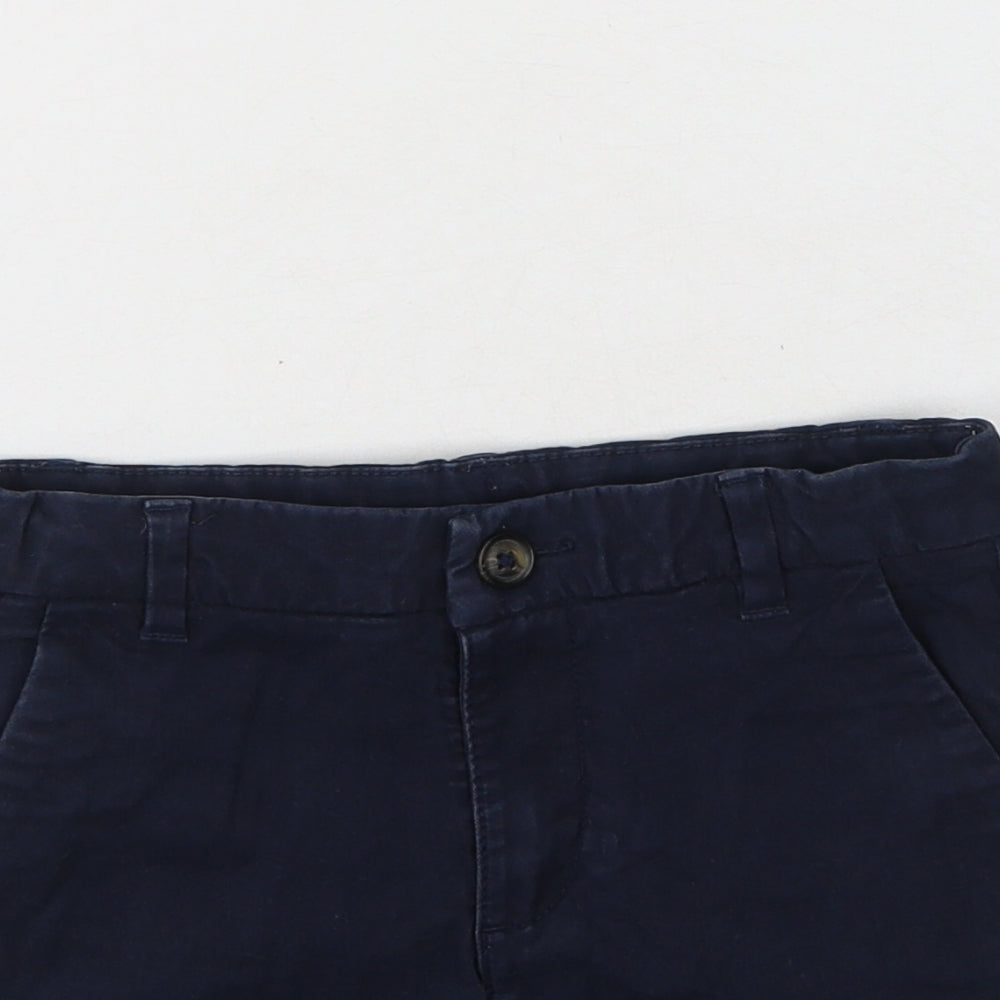 Marks and Spencer Boys Blue  Cotton Cargo Shorts Size 5-6 Years  Regular