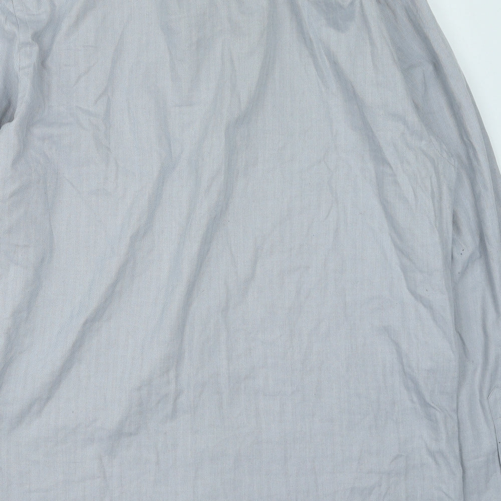George  Mens Grey  Polyester  Button-Up Size 16 Collared