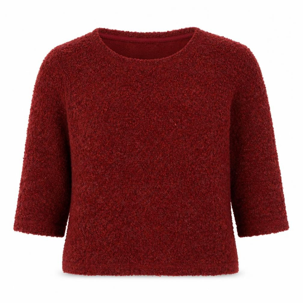 Marks and Spencer Womens Red Round Neck Acrylic Pullover Jumper Size 14