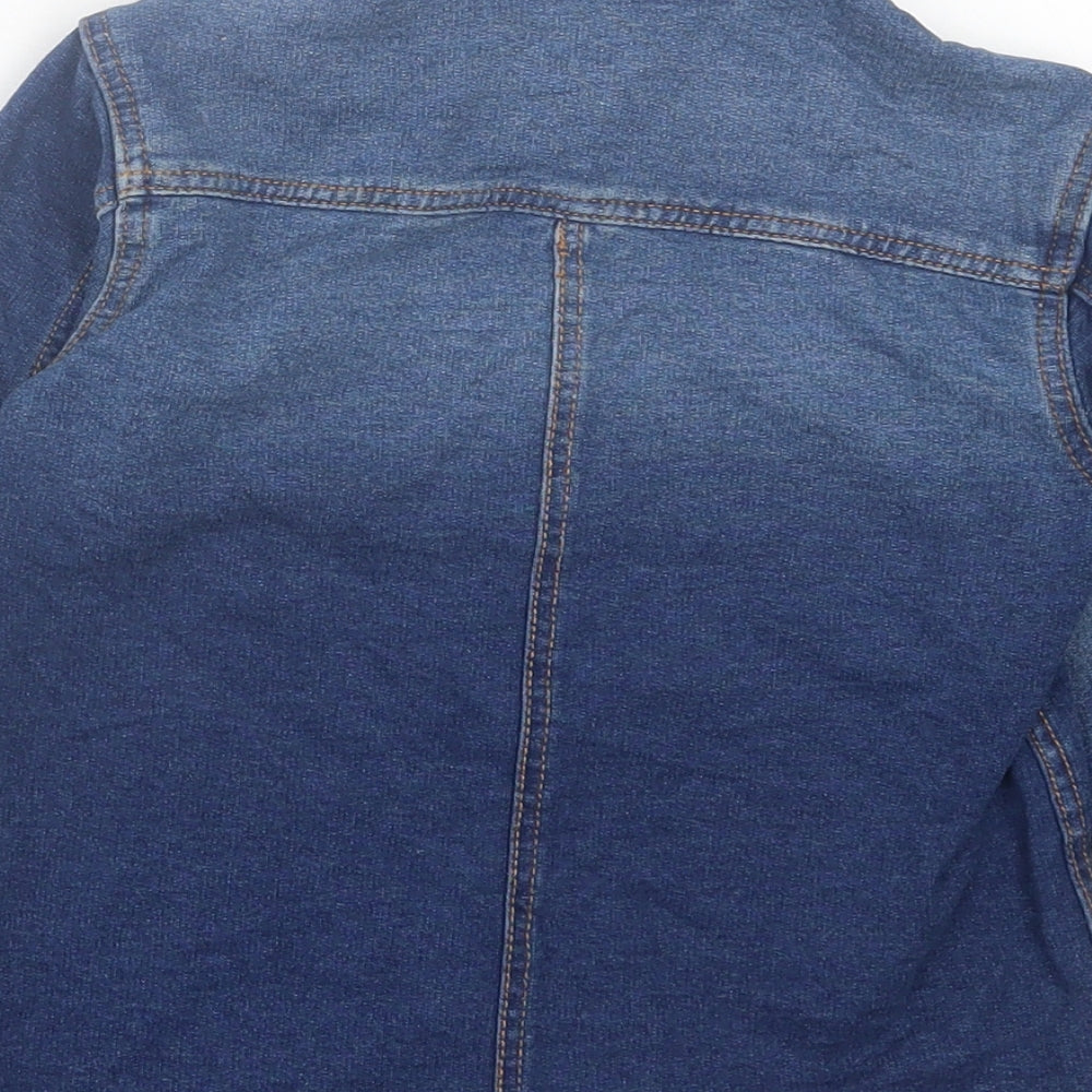 George Boys Blue  Cotton Basic Button-Up Size 2-3 Years Collared Button