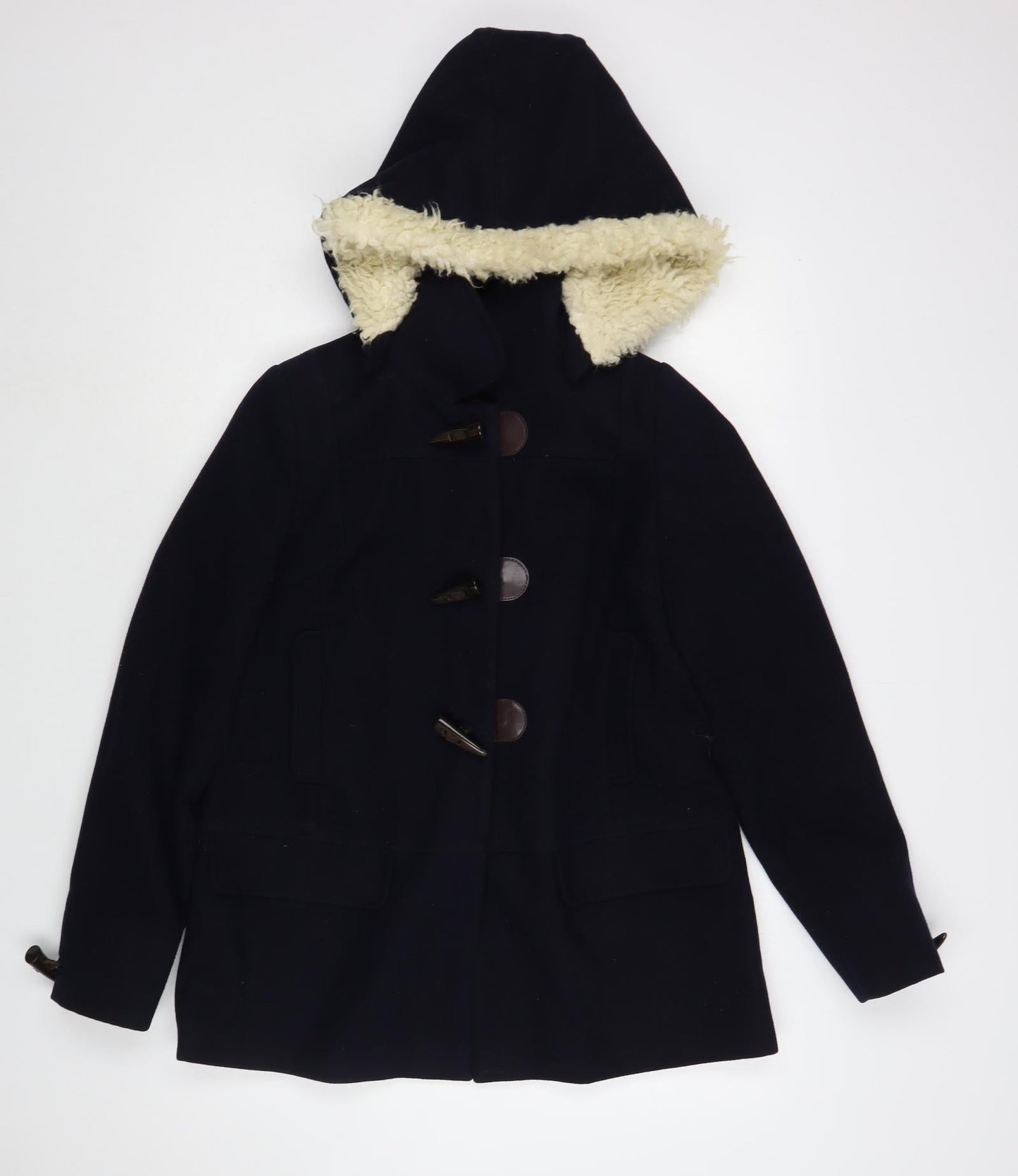 NEXT Womens Blue   Pea Coat Coat Size 8  Button