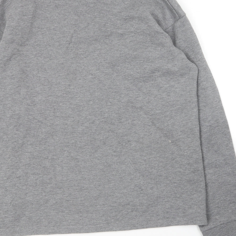 Toky Life Mens Grey Round Neck  Cotton Pullover Jumper Size M