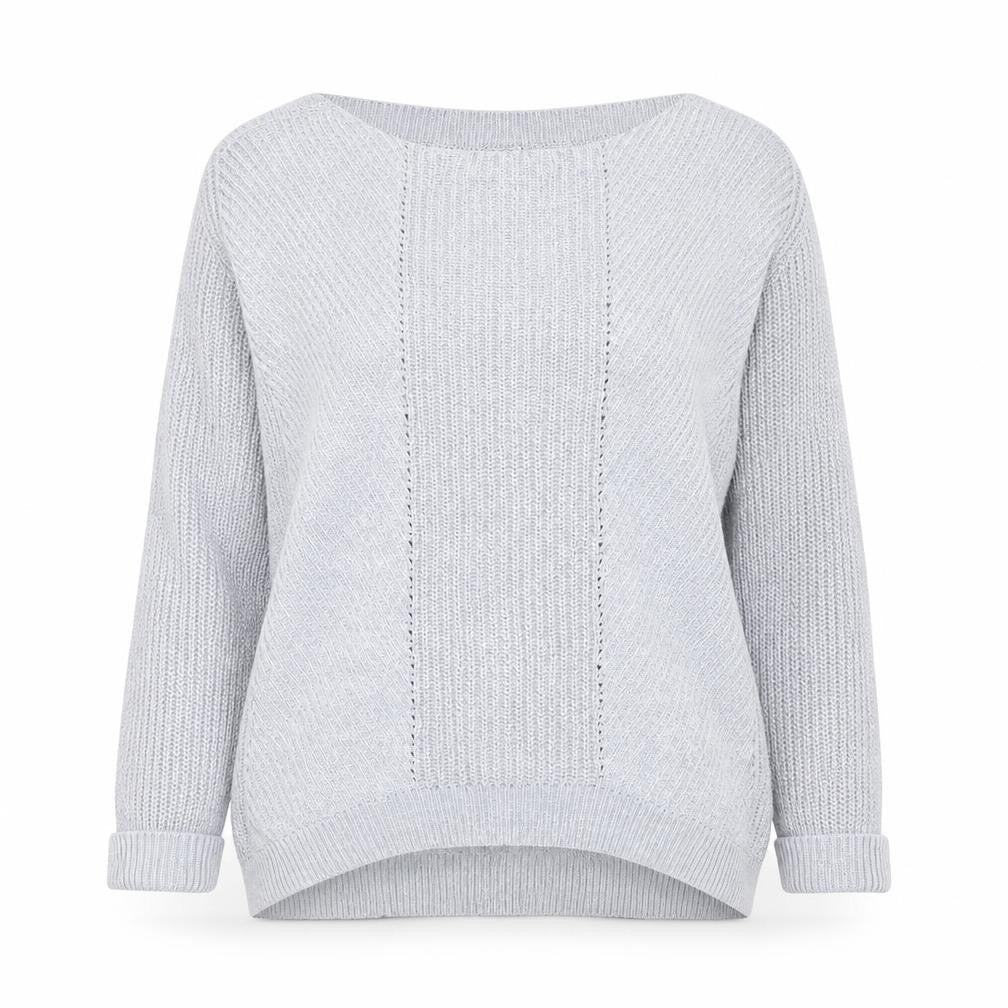 Marks and Spencer Womens Blue Round Neck  Cotton Pullover Jumper Size S