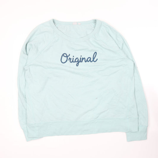 Gap Womens Green  Cotton Pullover Sweatshirt Size XL