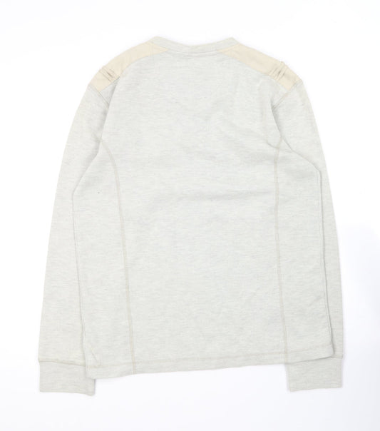 Matalan Mens Grey V-Neck  Polyester Pullover Jumper Size S