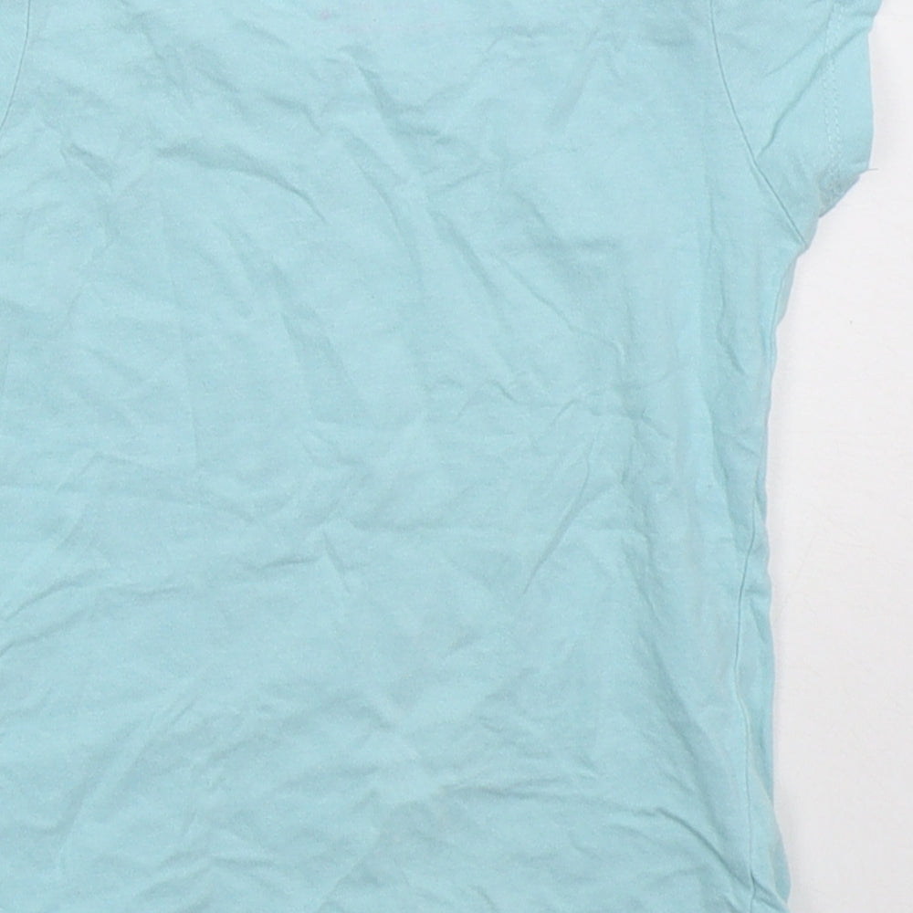 Primark Girls Blue  Cotton Basic T-Shirt Size 3-4 Years Crew Neck Pullover - I Love Daddy