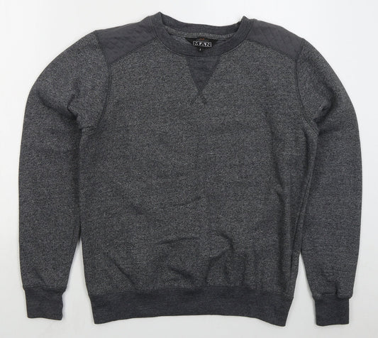 MAN Mens Grey  Cotton Pullover Sweatshirt Size S