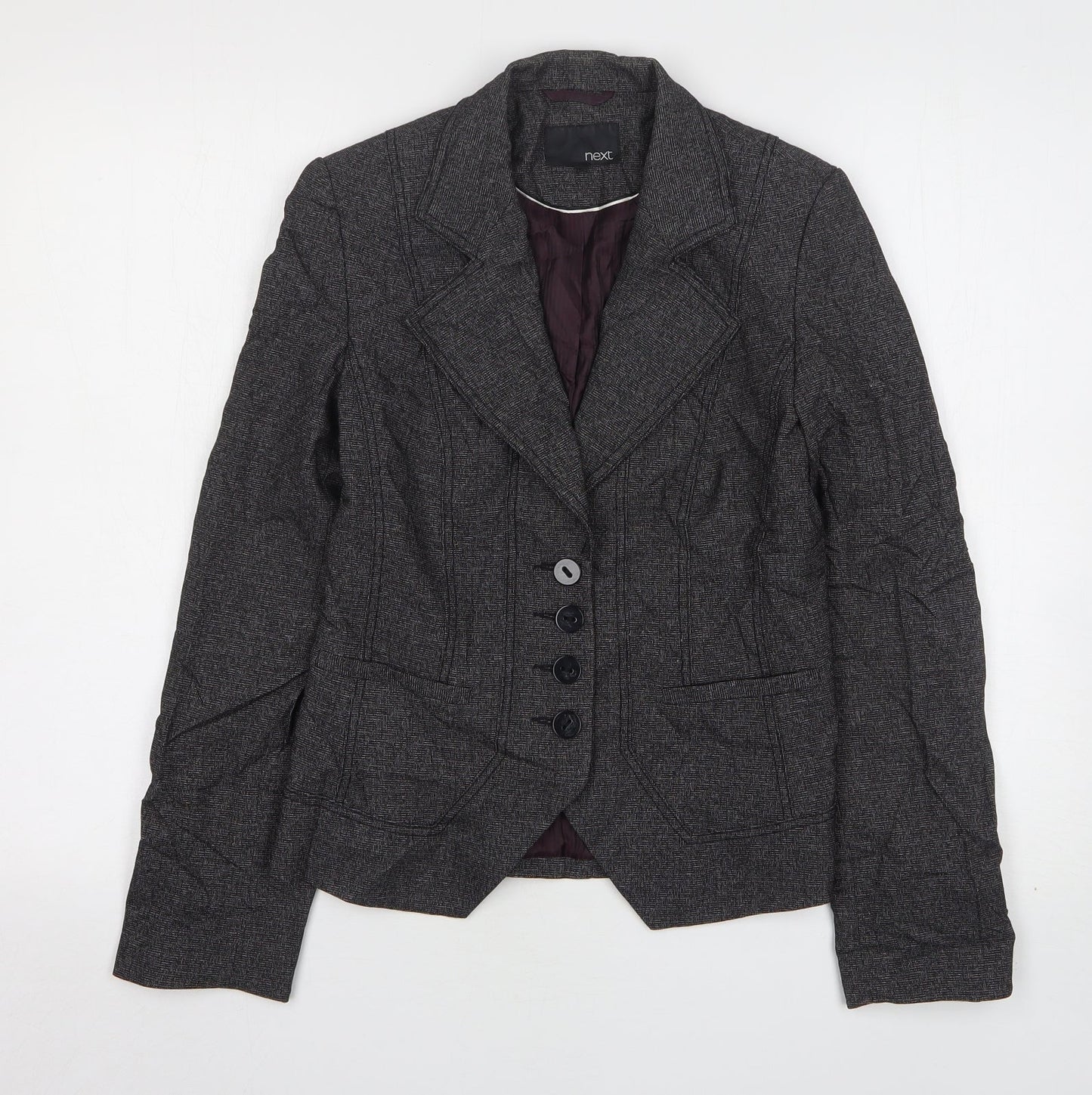 NEXT Womens Grey  Polyester Jacket Suit Jacket Size 8