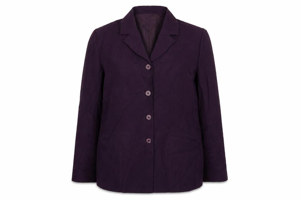 Bonmarché Womens Purple Polyester Jacket Suit Jacket Size 16