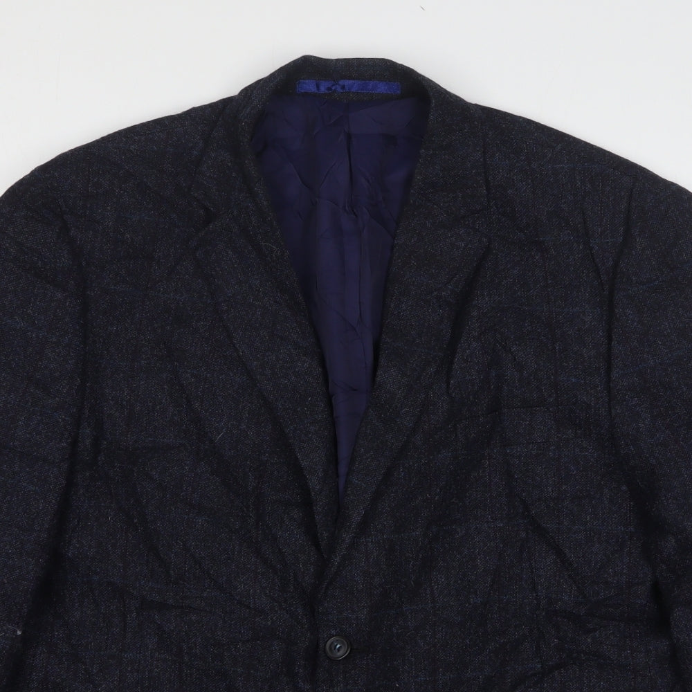 Marks and Spencer Mens Blue  Wool Jacket Suit Jacket Size 44