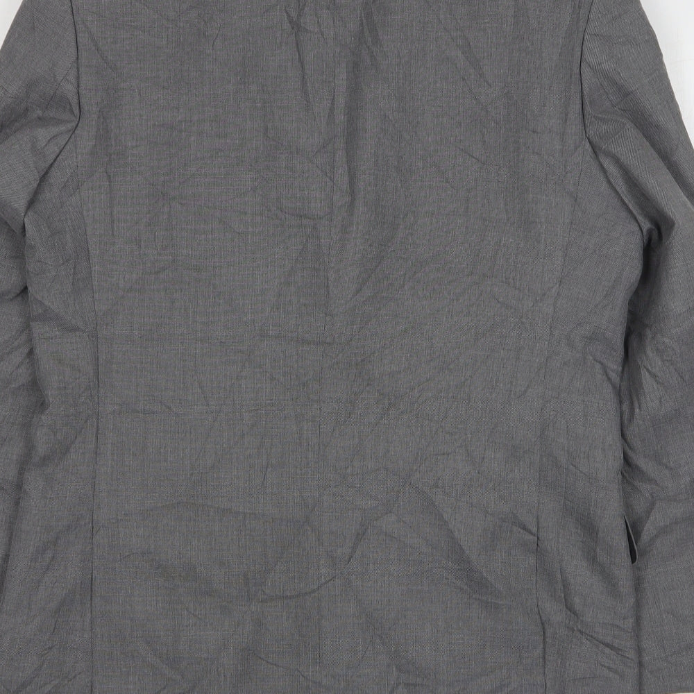 Burton  Mens Grey  Polyester Jacket Suit Jacket Size 38