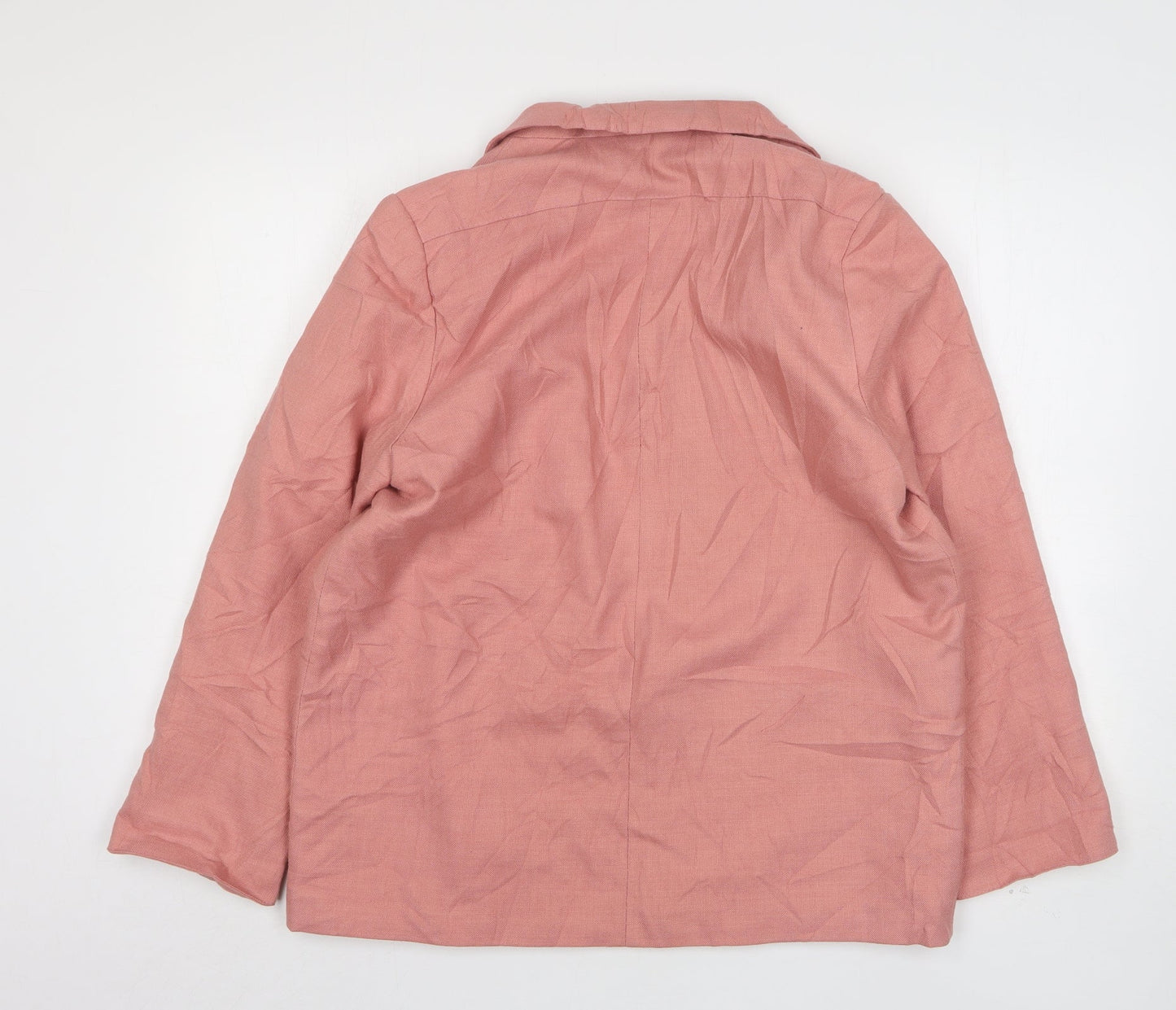 First Avenue Womens Pink  Polyester Jacket Blazer Size 12