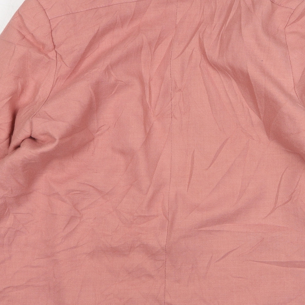 First Avenue Womens Pink  Polyester Jacket Blazer Size 12