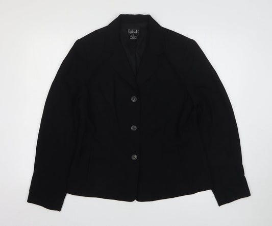 Rafaella Womens Black  Polyester Jacket Suit Jacket Size 12