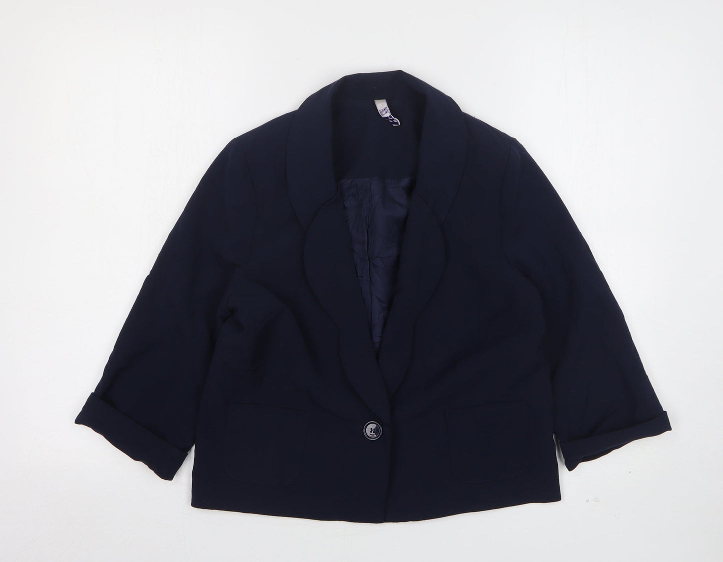 Henry Holland Womens Blue  Polyester Jacket Blazer Size 10