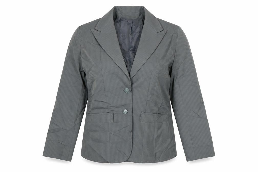 Made United Womens Green Striped  Jacket Blazer Size 12