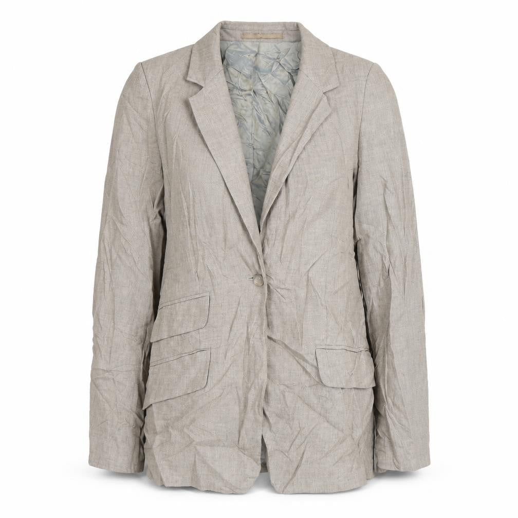 Next Womens Beige Herringbone  Jacket Blazer Size 8