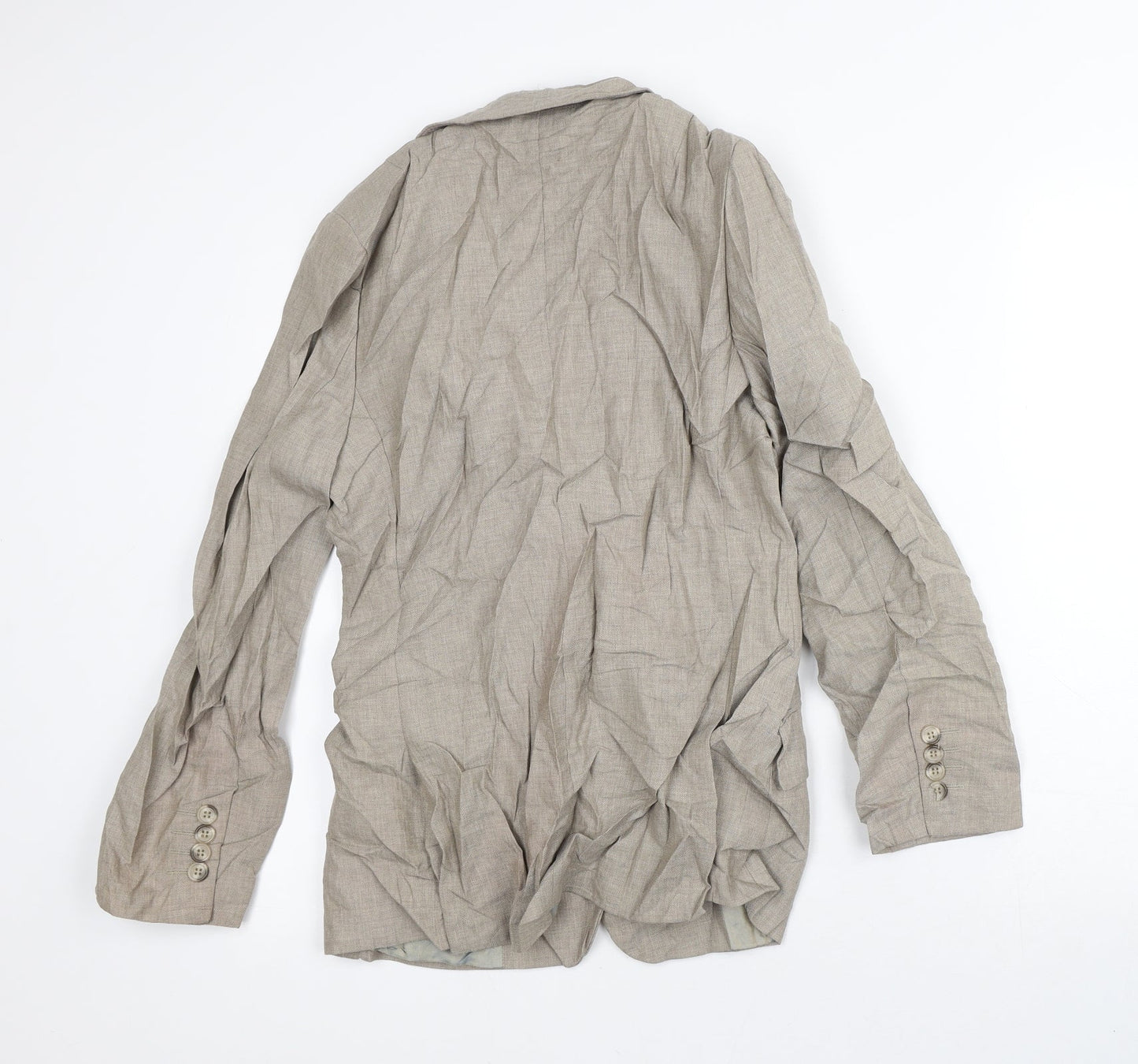 NEXT Womens Beige Herringbone  Jacket Blazer Size 8
