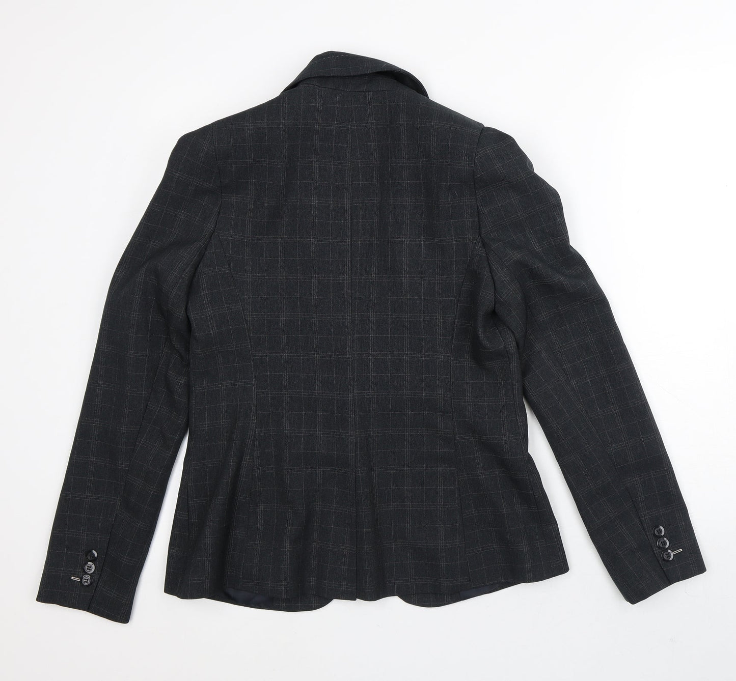 Atmosphere Womens Grey Plaid  Jacket Blazer Size 12