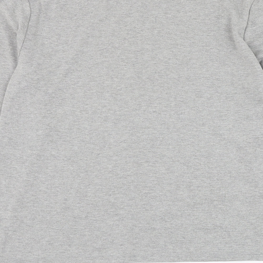 Tigi Womens Grey Mock Neck  Polyester Pullover Jumper Size 14