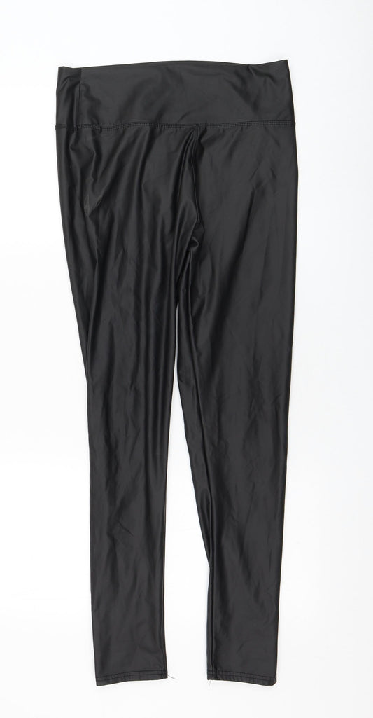 Venessa Nucci Womens Black  Polyamide Capri Leggings Size 30 in L28 in