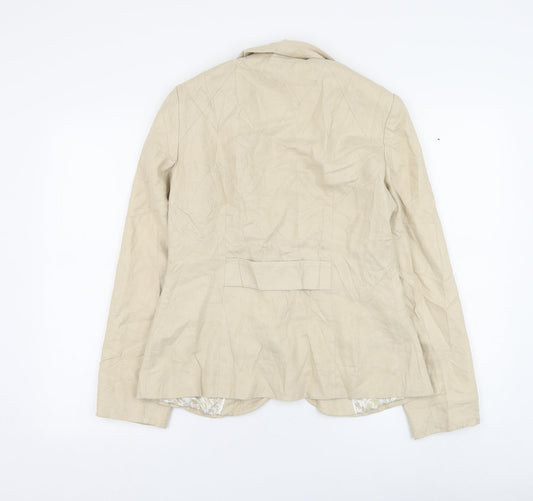Marks and Spencer Womens Beige   Jacket Blazer Size 10  Button