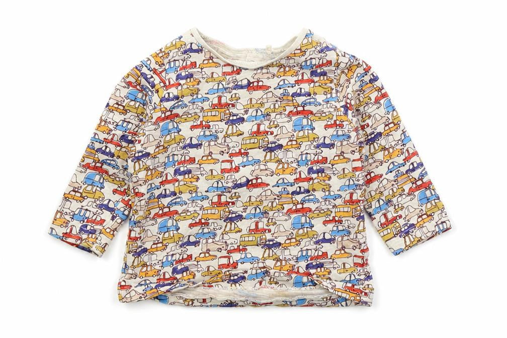 NEXT Boys Multicoloured Geometric 100% Cotton Basic T-Shirt Size 3-6 Months Round Neck Pullover