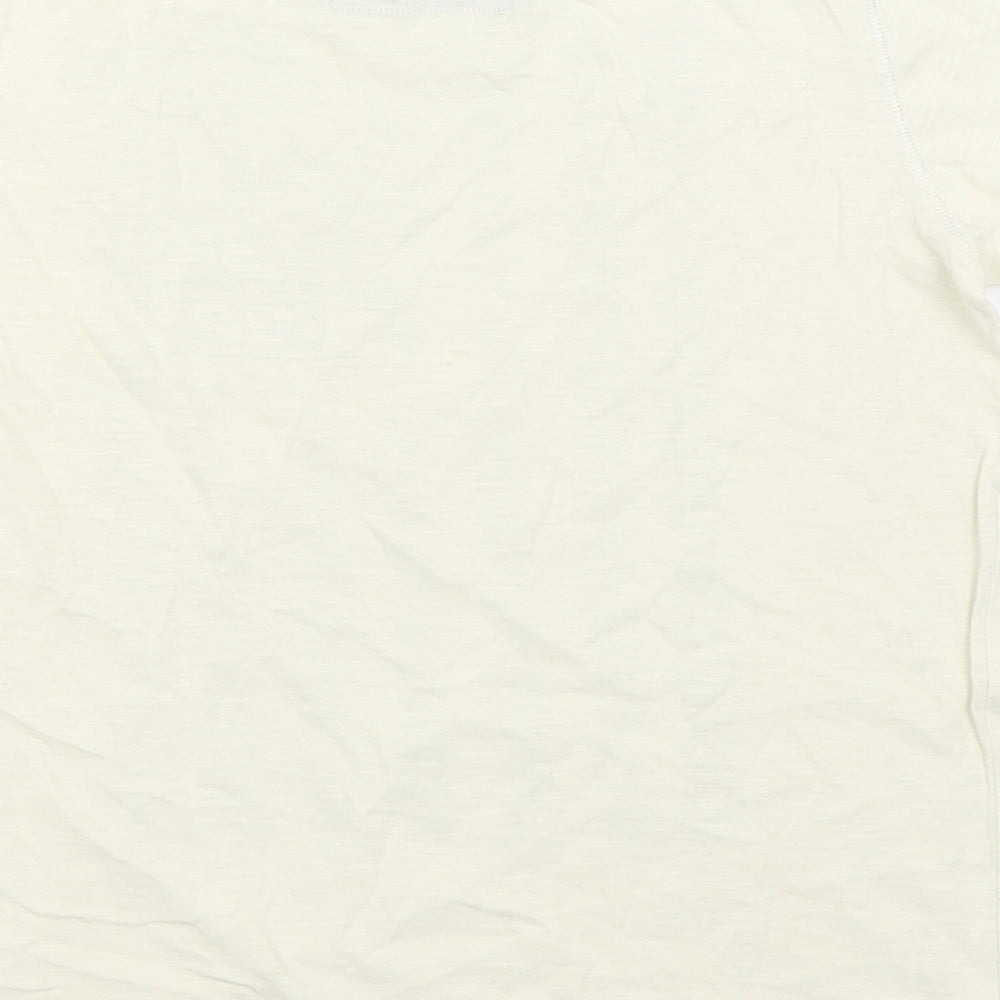 NEXT Boys Beige  100% Cotton Basic T-Shirt Size 9 Years Round Neck Pullover