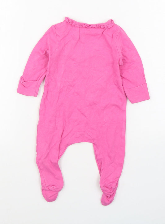 Blue Zoo Girls Pink Solid 100% Cotton  One Piece Size 3-6 Months  Button
